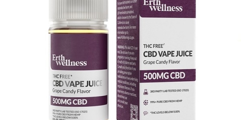 Erth Welness Erth Hemp Grape Candy CBD Vape Juice 500mg - 1000mg image 1