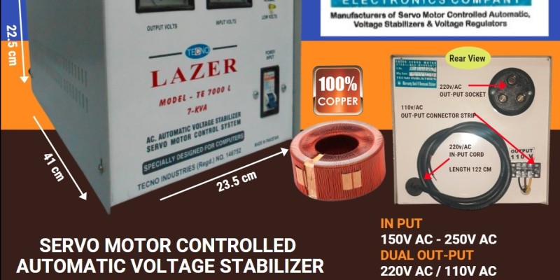 servo stabilizer copper warranty full rating avr regulator 03009433728 image 1