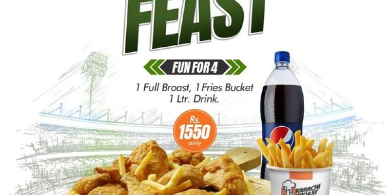 Karachi Broast is Now offering PSL7 offer  Flat 20% Off on all web orders 2 
