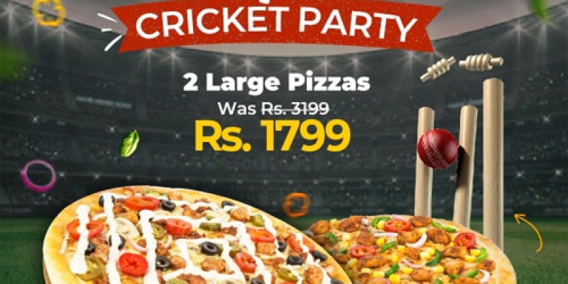 Super Cricket Party Deal 1 for Rs.499/- at Caesar's Pizza 2 