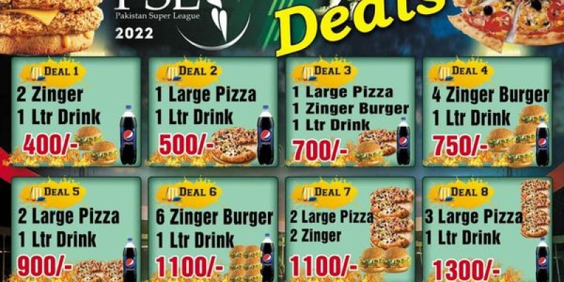 PSL7 Deal 1 for Rs.400/- at Pizza Jee's 2 