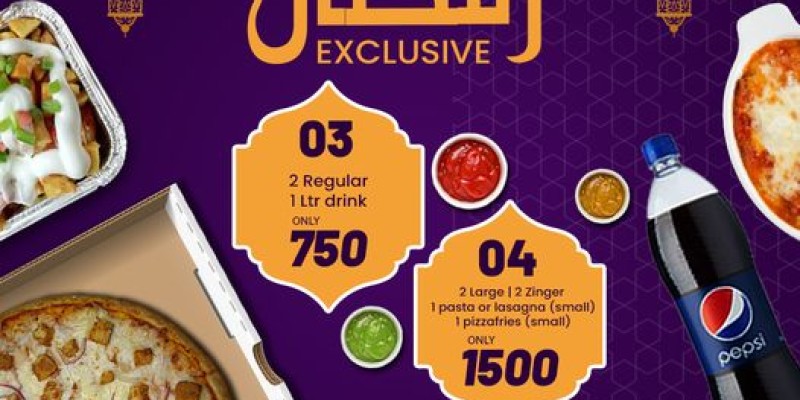 Pizza Mania Ramadan Exclusive Deals Starting Rs.900/- 2 