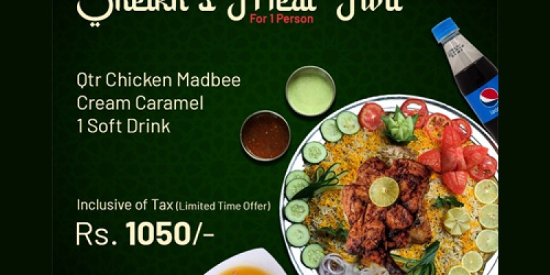 Ridan House Of Mandi! Sheikh’s Meal Deal For Rs.700/- 2 