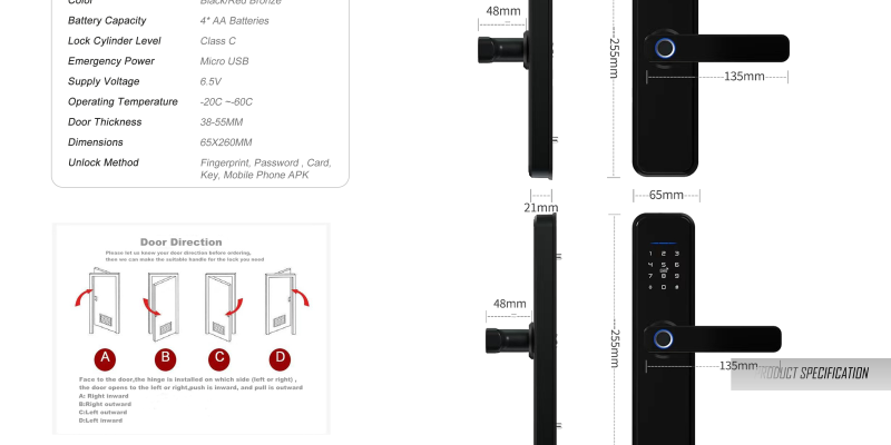 Smart Core Intelligent Lock , Fingerprint Lock, Keyless Lock image 2