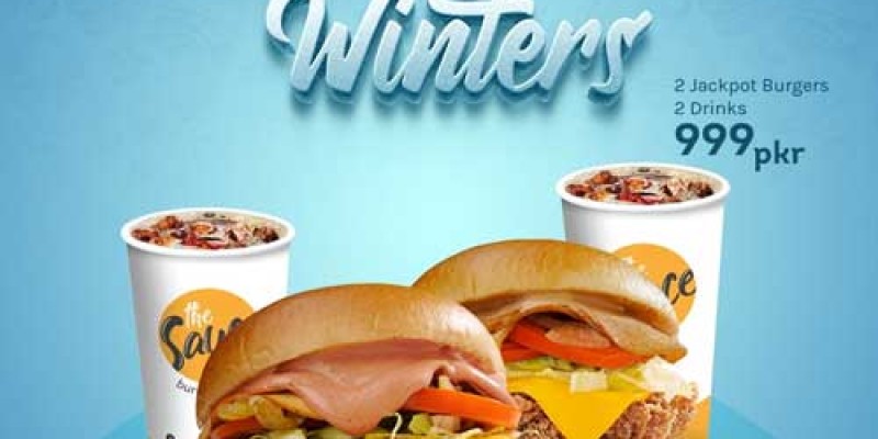 The Sauce Burger Cafe Winter Deal 1 For Rs.550 2 