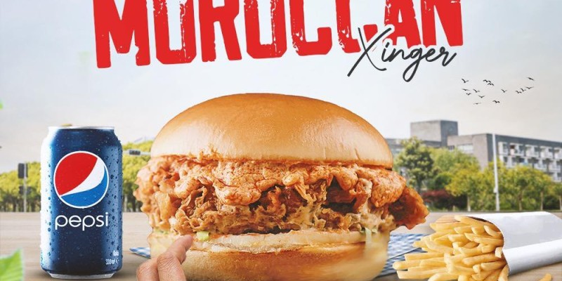 Jamil's Restaurant Deal 2(Xinger Burger Crispy Chicken (1Pc) French Fries Coleslaw Raita Cold Drink 300ml Can) For Rs.700/- 2 