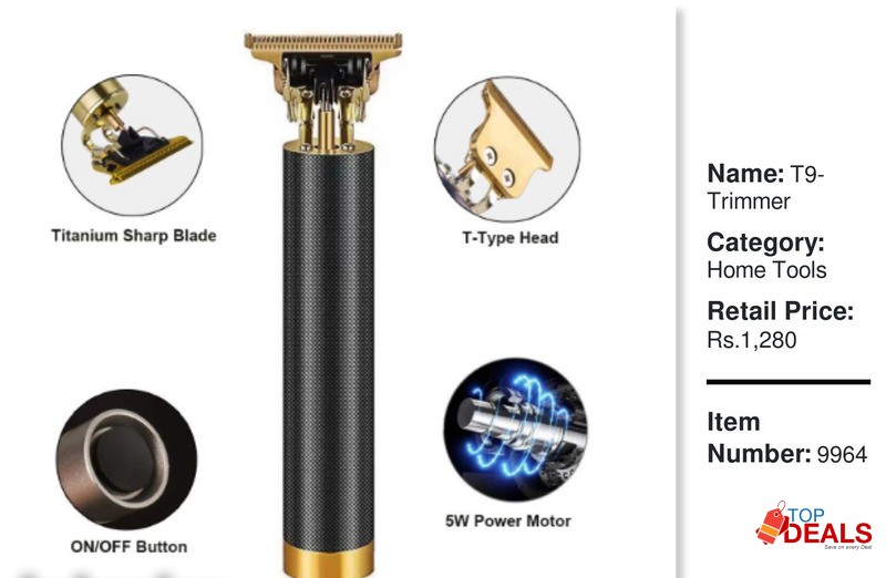 Men T9-Trimmer shave image 1