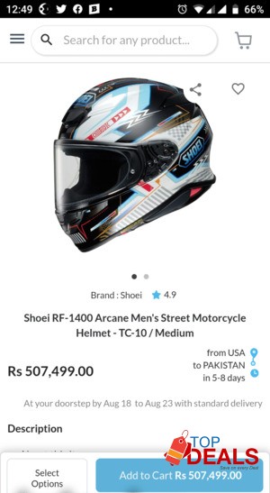 Shoei Helmet RF200 for racing and street safety made in Germany image 8