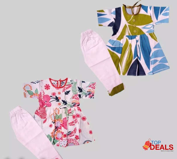 Baby frock with tight / pajama image 1