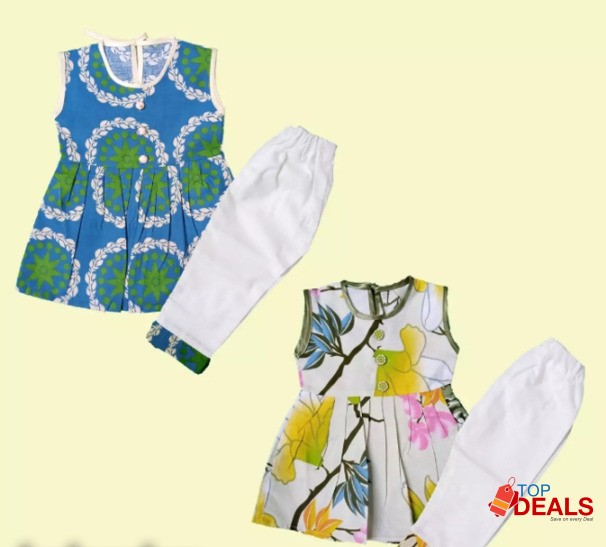 Baby frock with tight / pajama image 2