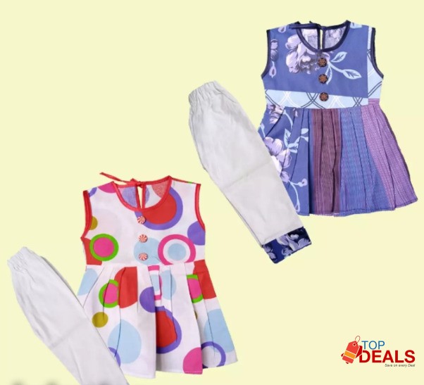 Baby frock with tight / pajama image 4