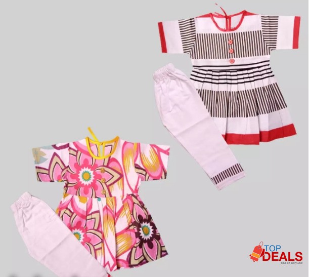 Baby frock with tight / pajama image 5