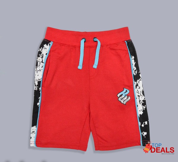 Red &amp; Multi Color Short for Boys (Pack of 2) image 2