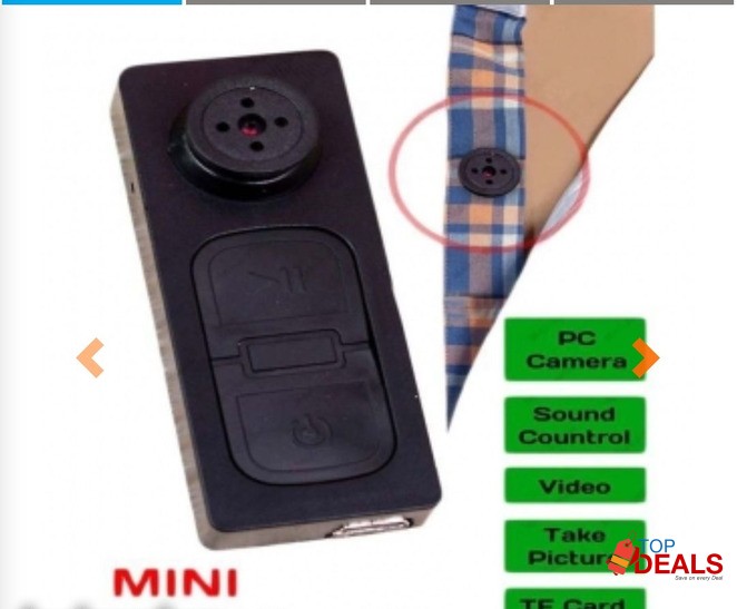 Mini Nano Camera Hidden SPY Wifi Smallest Live IP Button Pen CCTV Pin image 2