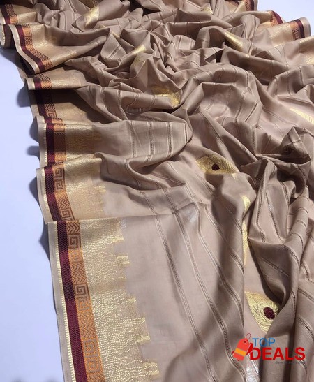 Stuff lawn full banarsi and machine tarkishing chaddar image 4