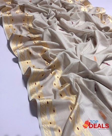 Stuff lawn full banarsi and machine tarkishing chaddar image 6