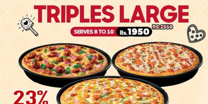 De Pizza Town! Eid Deal For Rs.1600/- 3 