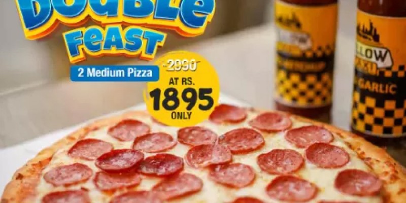 Yellow Taxi Pizza Co. Double Feast Deal 1 For Rs.1895 3 