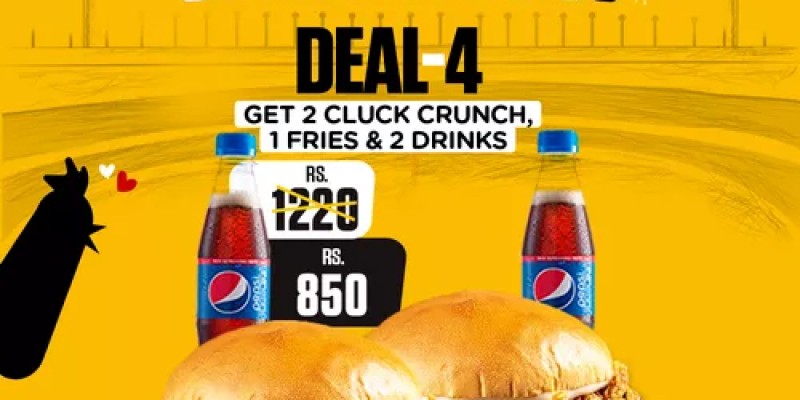 Clucky's! Crunchy Cricket Deal 1 For Rs.450 3 