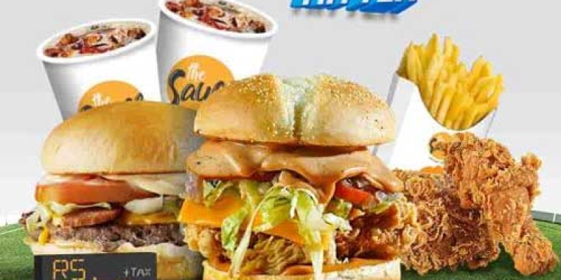 The Sauce Burger Cafe Power Hitter Deal 1 For Rs.1450 3 