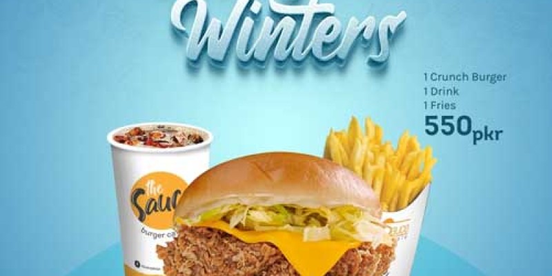 The Sauce Burger Cafe Winter Deal 1 For Rs.550 3 