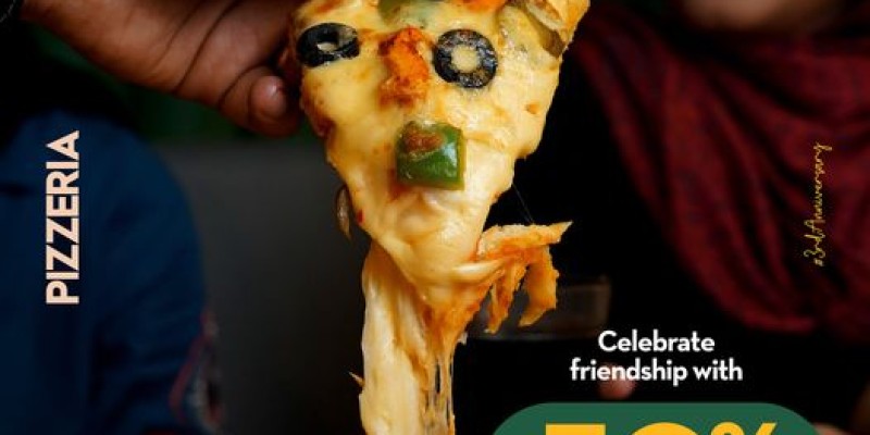 Pizzeria 50% off on Entire Pizza Range 3 