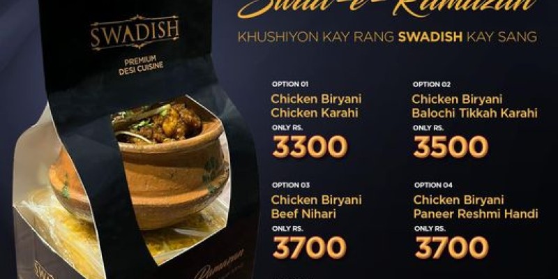 Swadish 30% off on Ifftar Dinner 3 