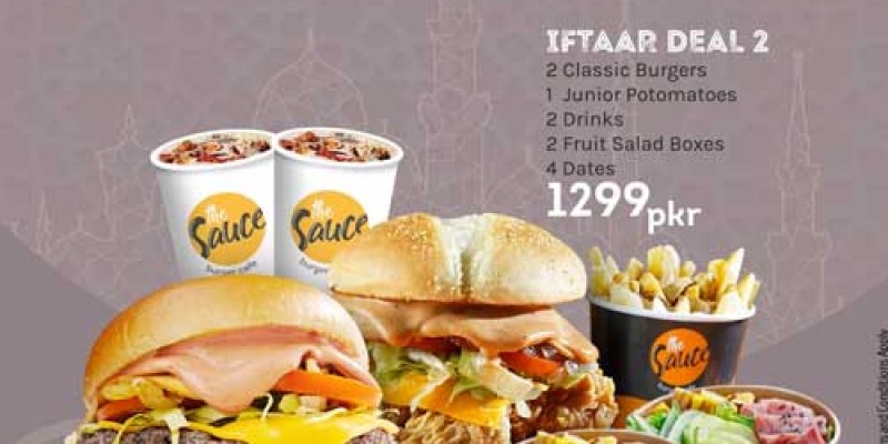 The Sauce Burger Cafe Iftaar Deal 1 For Rs.700 3 