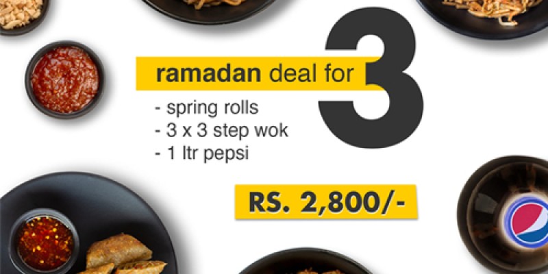 Chop Chop Wok Ramadan Deal For 3 For Rs.2800 3 