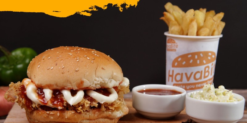 Havabite Hot Deal 1 (1x Beef Burger French Fries Cole Slaw 1x Drink 250ml) For Rs.390/- 3 