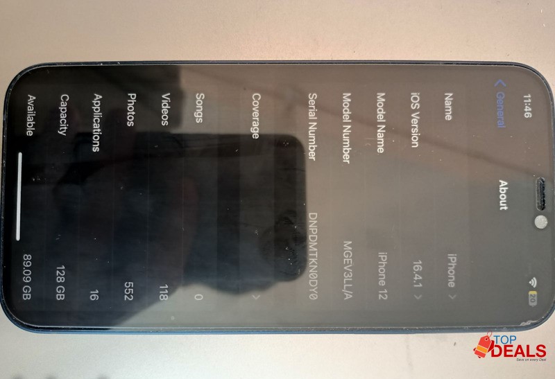 IPHONE 12 128GB NON-PTA Blue Color image 7