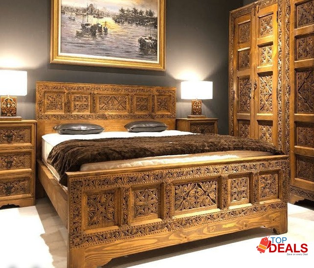 Furniture. Double bed with 2 side tables available for sale. image 3