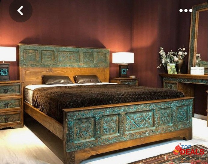 Furniture. Double bed with 2 side tables available for sale. image 5