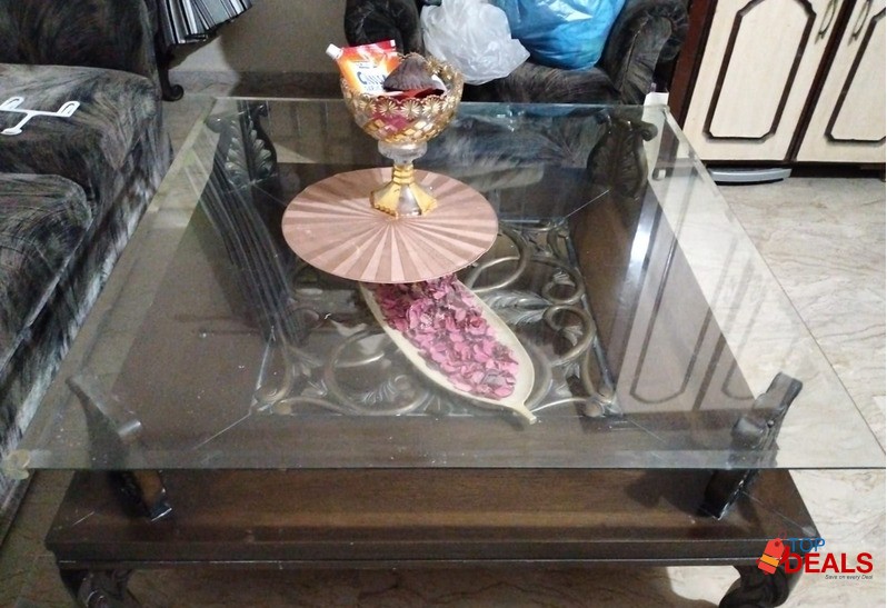 Solid Wood Centre Table + side tables image 1