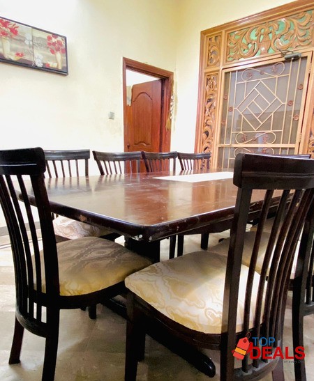 Ten seater sheesham wood dining table for sale image 2