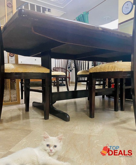 Ten seater sheesham wood dining table for sale image 3