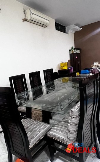 Dining Table - 8 Chairs and Glass Top image 4