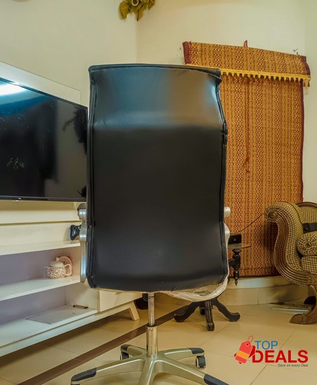 Office Chair, Black Leather in Great Condition. image 3