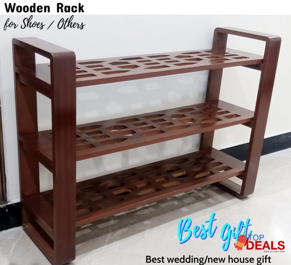 Peshawar | Wooden Shoe Rack Lahore Karachi Islamabad Pakistan image 3