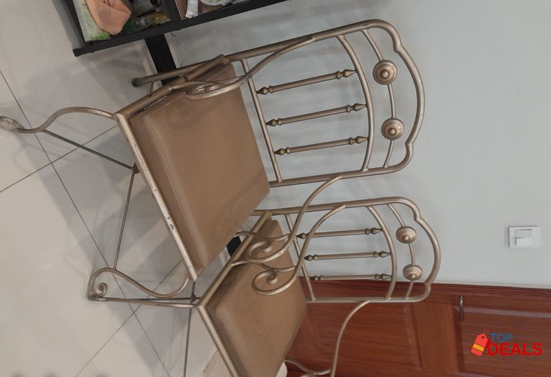 Double bed set Iron used with deco paint image 2