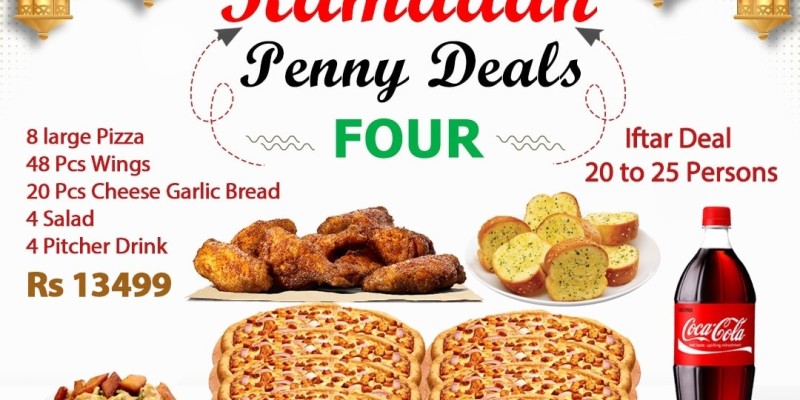 Penny Pizza  Iftar Deal 5! just Rs.1799/- 4 