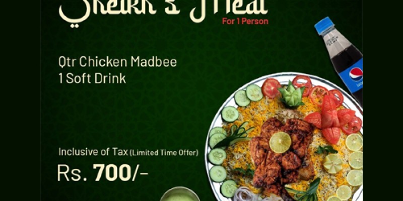 Ridan House Of Mandi! Sheikh’s Meal Deal For Rs.700/- 4 