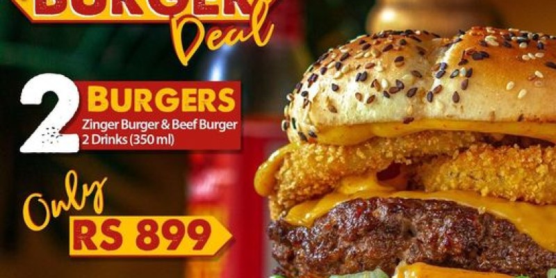 Pizzanos  Burger Deal For Rs.899 4 