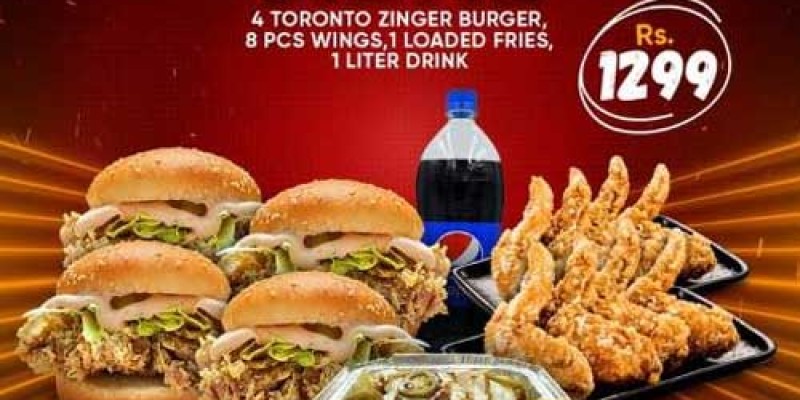 Deal On A Family Meal At Toronto Burger For Rs. 1299 4 
