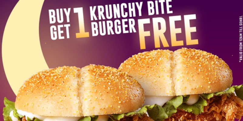 Krispy2GO Get One Krunchy Bite Burger Free 4 