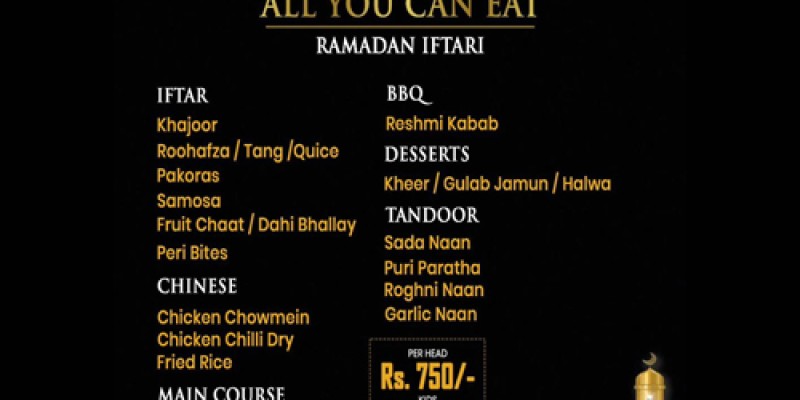 Miraal Platter All you can Eat Iftar For Adults For Rs.1400 4 