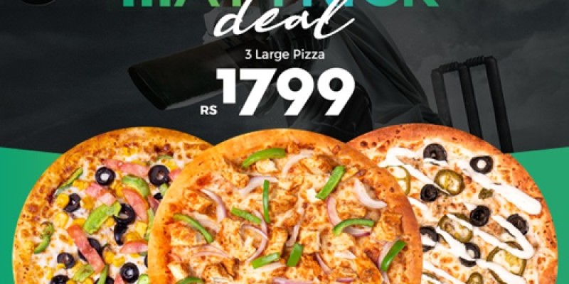 Hattrick Deal at Pizza Mars Deal 1 For Rs.999/- 5 