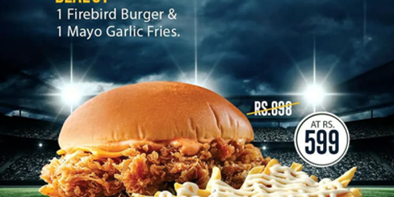 PSL7 Craze Deals at "Burger O'Clock" Deal 1 For Rs.599/- 5 