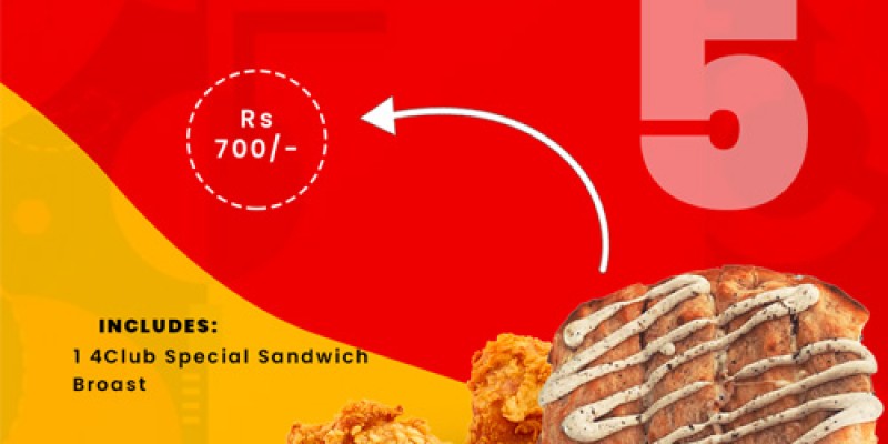 4 Club  Delicious Deal 1 For Rs.400/- 5 