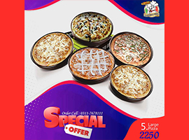 Karachi Pizza Special Offer 1 For Rs.2250/-